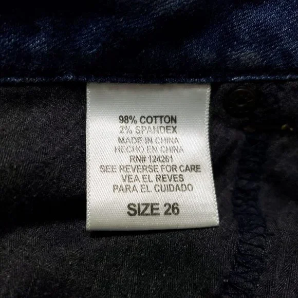 Sold Design Lab Women's Distressed Straight Leg Blue Jeans Women's Size 26 - Picture 8 of 12